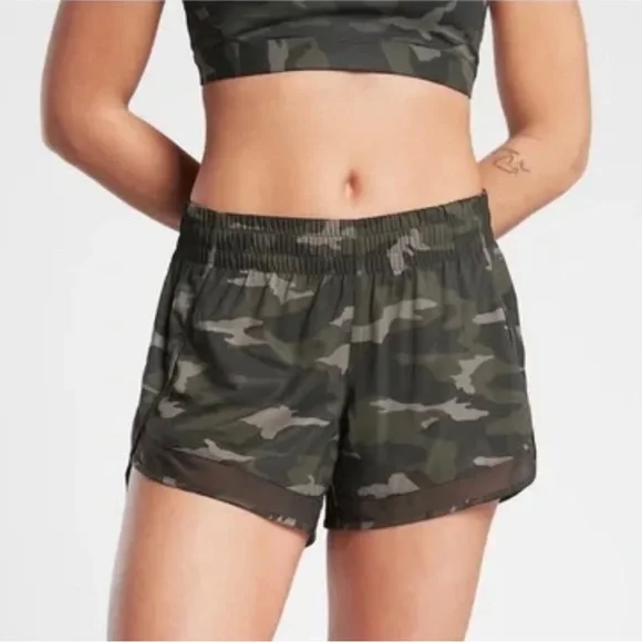 Athleta Mesh Racer Run Short Camo - Picture 4 of 4